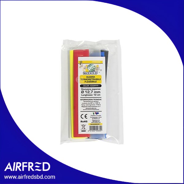 Guaina termorretraíble 12,7 mm x 12 cm, 7 piezas