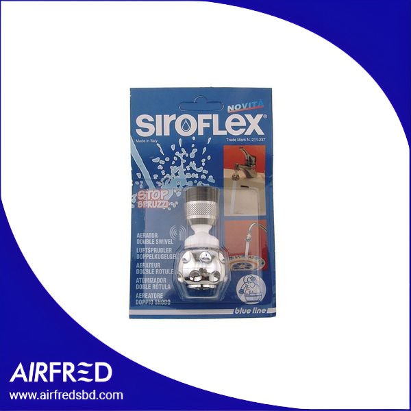 Rompigetto aerador cromado con doble snodo