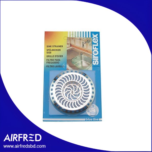 Filtro cromado para fregadero con protección del desagüe