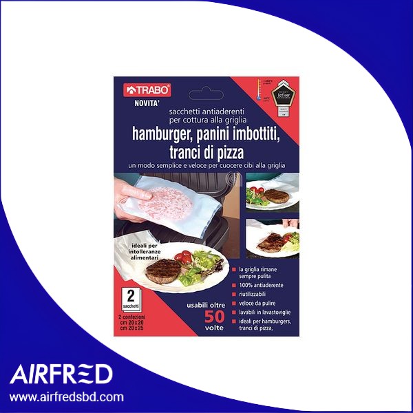 Bolsas antiadherentes para parrilla, silicona, 2 uds