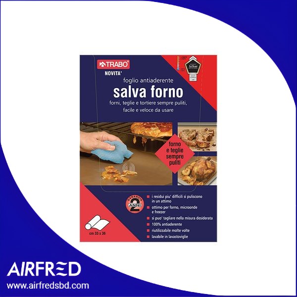 Hoja antiadherente para horno de 33x36 cm, reutilizable
