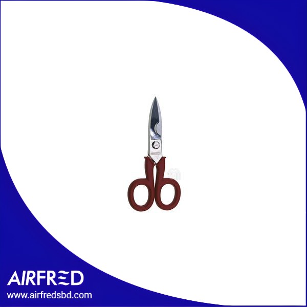 Tijeras profesionales para electricista con mango de nylon y muesca para cables – SKU 55501166