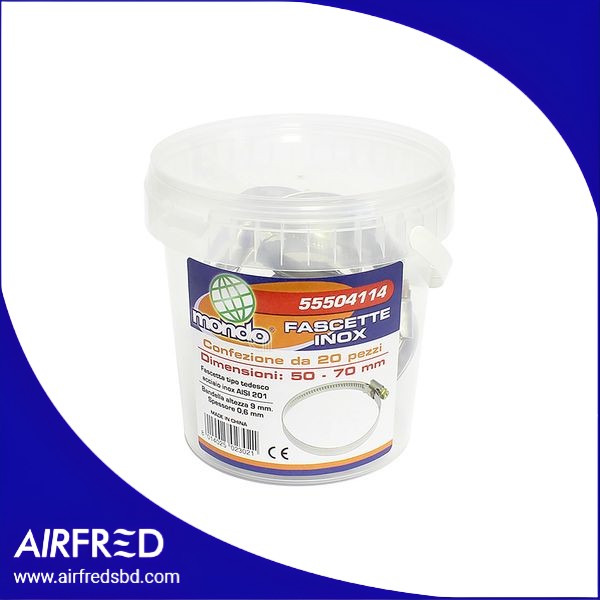 Fascetta inox 50-70 mm, 55504114, 20 unidades