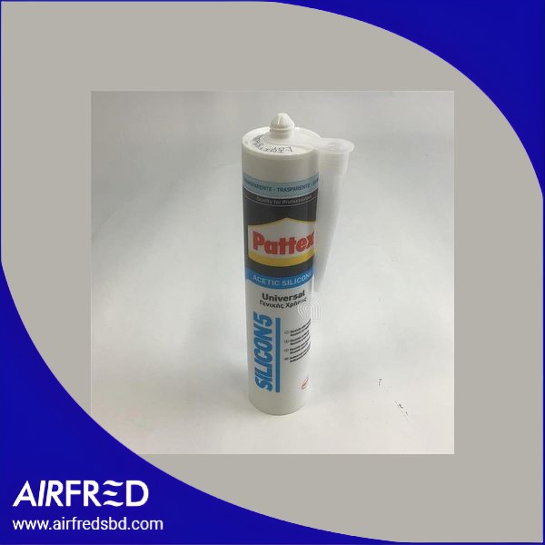 Sellador de silicona transparente, 280 ml, para sellados diversos.