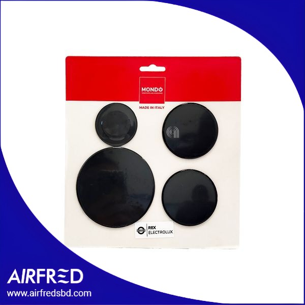 Kit de piattelli para placa de cocción, color negro, 4 piezas (SKU 55605020)