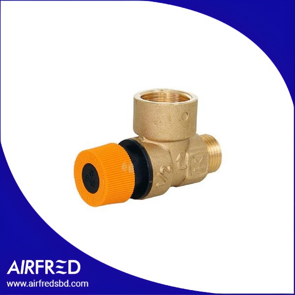 Valvula de seguridad 6 bar calderas conexiones 1/2 M 3/4 Solare