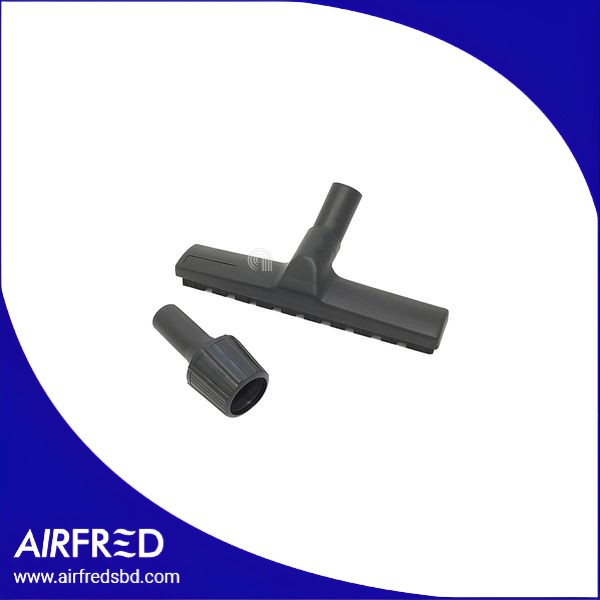 Cepillo parquet rectangular con cerdas y adaptador para aspiradora.