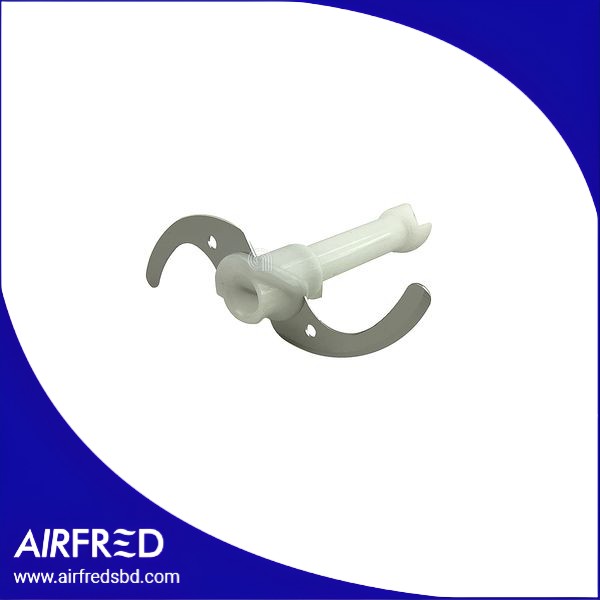 Cuchilla de repuesto para picadora con junta, plástico y acero inoxidable.