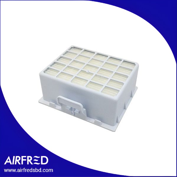 Filtro HEPA rectangular para aspiradora, repuesto tipo grill. SKU: BSH17001131