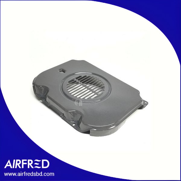 Paratia frontal gris para horno, repuesto estructural.