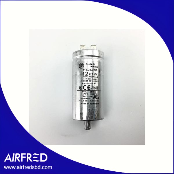 Capacitor metálico de 12 µF para secadores