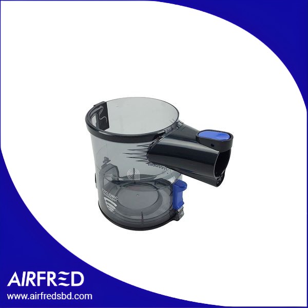 Contenedor de polvo para aspiradora con sistema ciclónico.