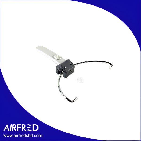 Manija de repuesto para freidora, componente ergonómico de cocina.