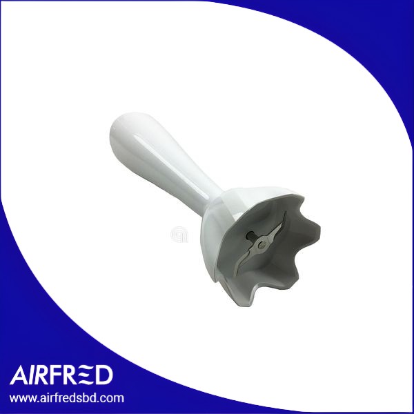 Pieza de repuesto para blender de inmersión, cuerpo en plástico blanco.