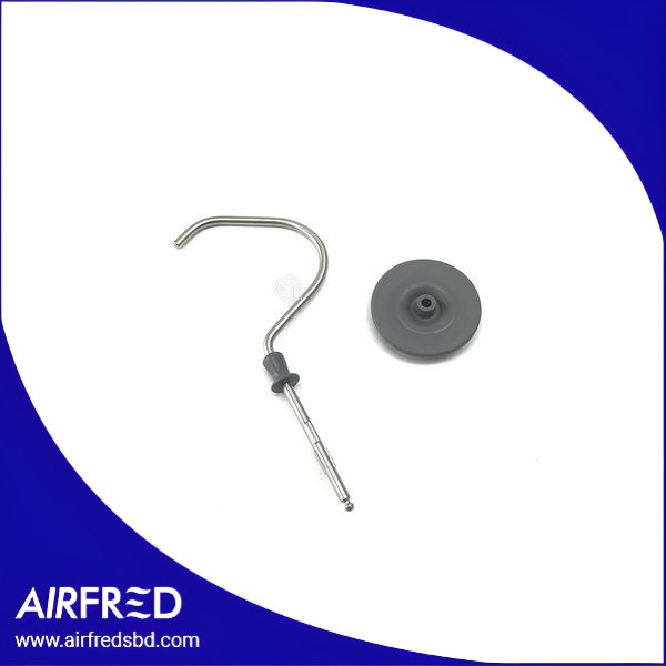 Gancho amasador con protección de goma para robot de cocina