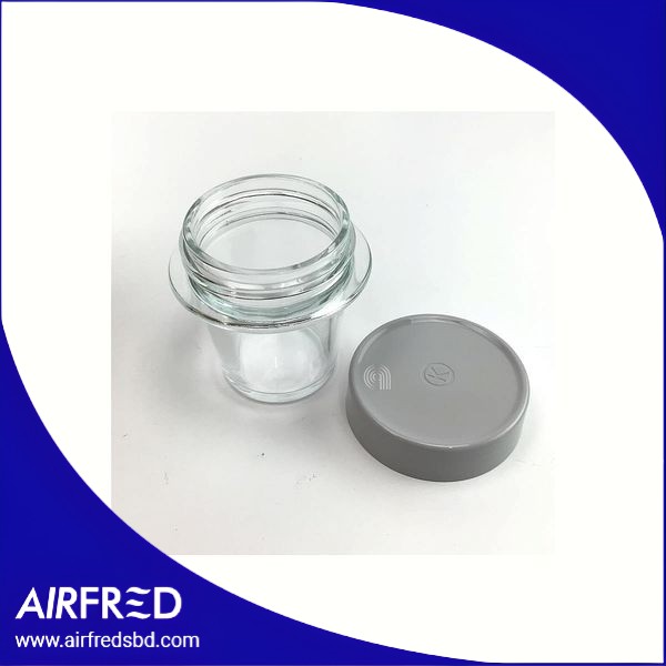 Jarra de molienda de vidrio con tapa gris para robots de cocina