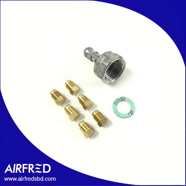 Conjunto de 6 inyectores LPG con adaptador para propano/butano