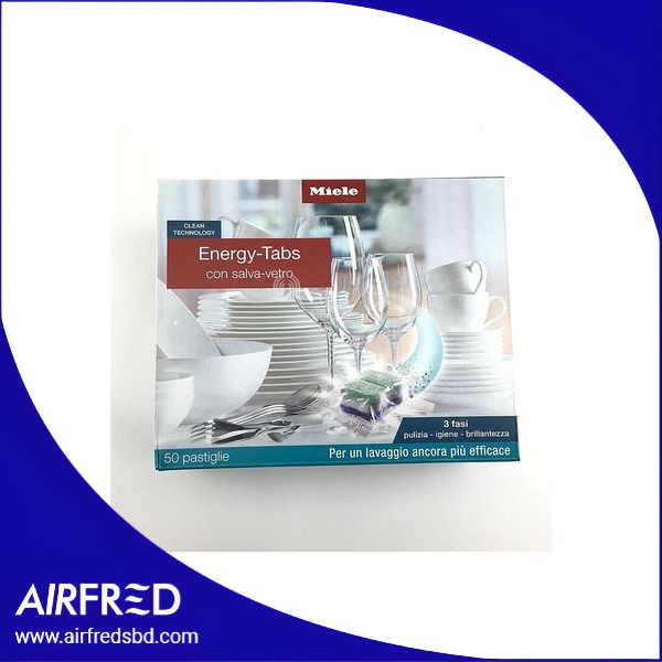 Detergente en tabletas para lavavajillas, fórmula de uso diario.