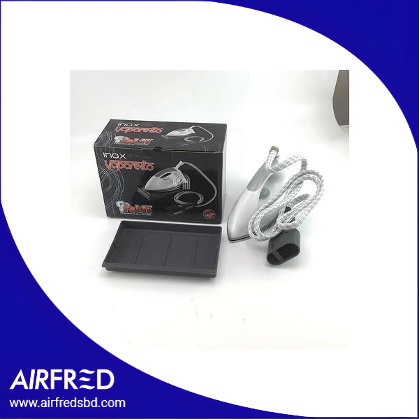 Plancha de vapor profesional con accesorio, uso técnico.