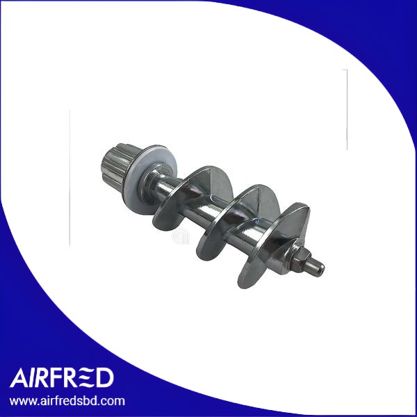 Propulsor de transporte para mincer, acero inoxidable, gris.