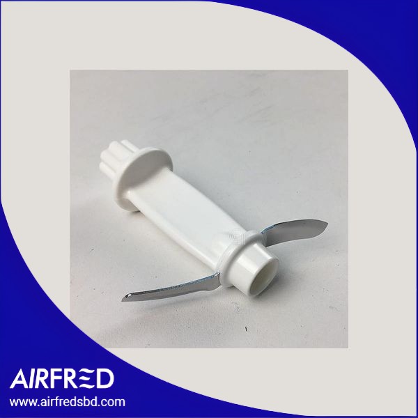 Cuchilla original para robot de cocina con junta articulada, de plástico y acero inoxidable.