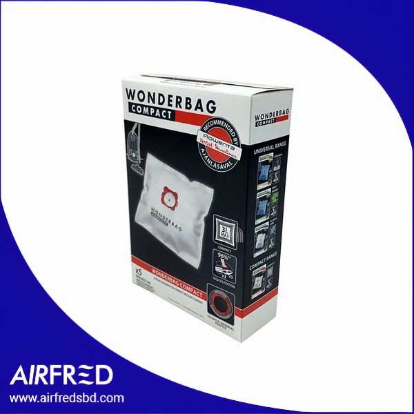 Conjunto de 5 bolsas de papel para aspirador compacto SEBWB305140