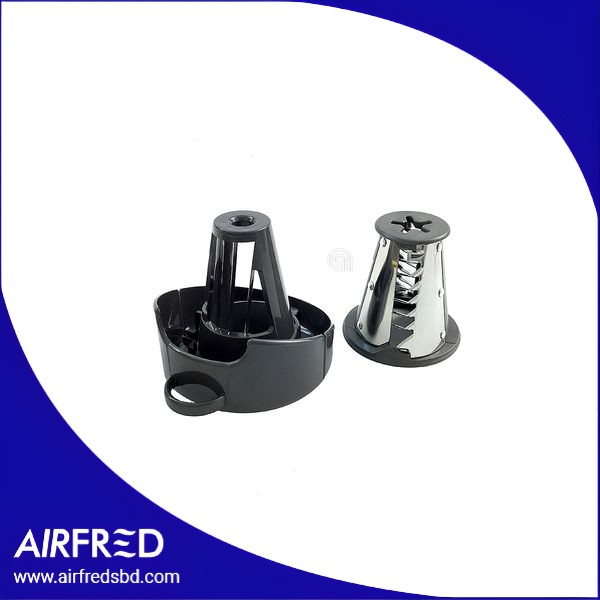 Conjunto cono y bloque de corte para robot de cocina