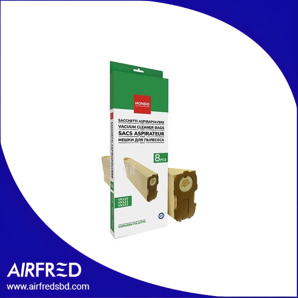 Conjunto de 8 bolsas de papel para aspiradoras VK118-VK122 (SKU VKF020)