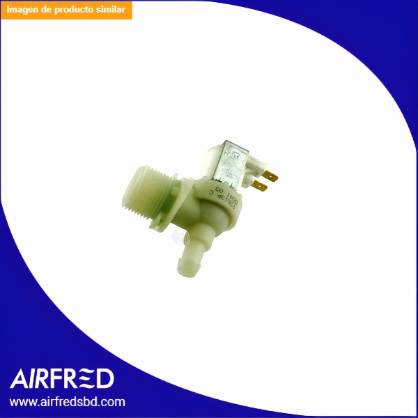 Válvula solenoide 1 vía 180° original para lavavajillas Whirlpool SKU: 481290508369